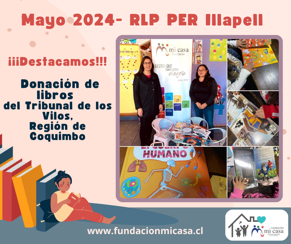 donacion de libros en rlp illapel mayo 2024