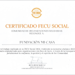 Certificado Fecu Social 2023