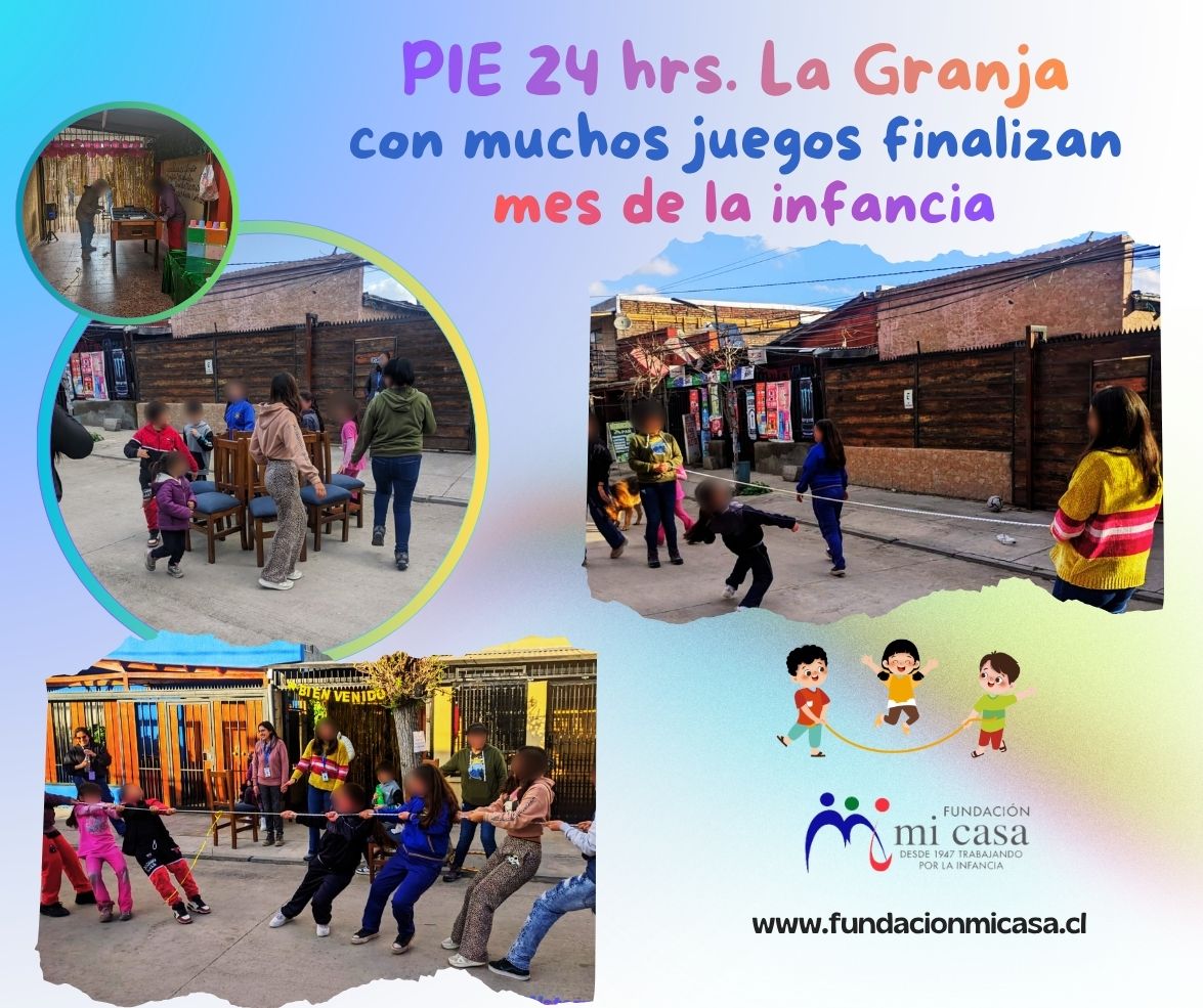 Con juegos al aire libre PIE 24 hrs. La Granja finaliza mes de la niñez