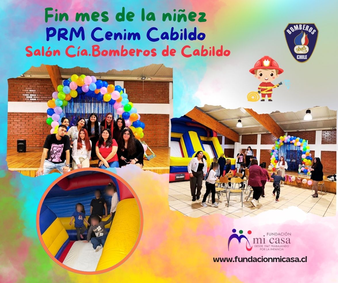 Finalizando mes de la niñez en Salón de eventos de Bomberos Cabildo