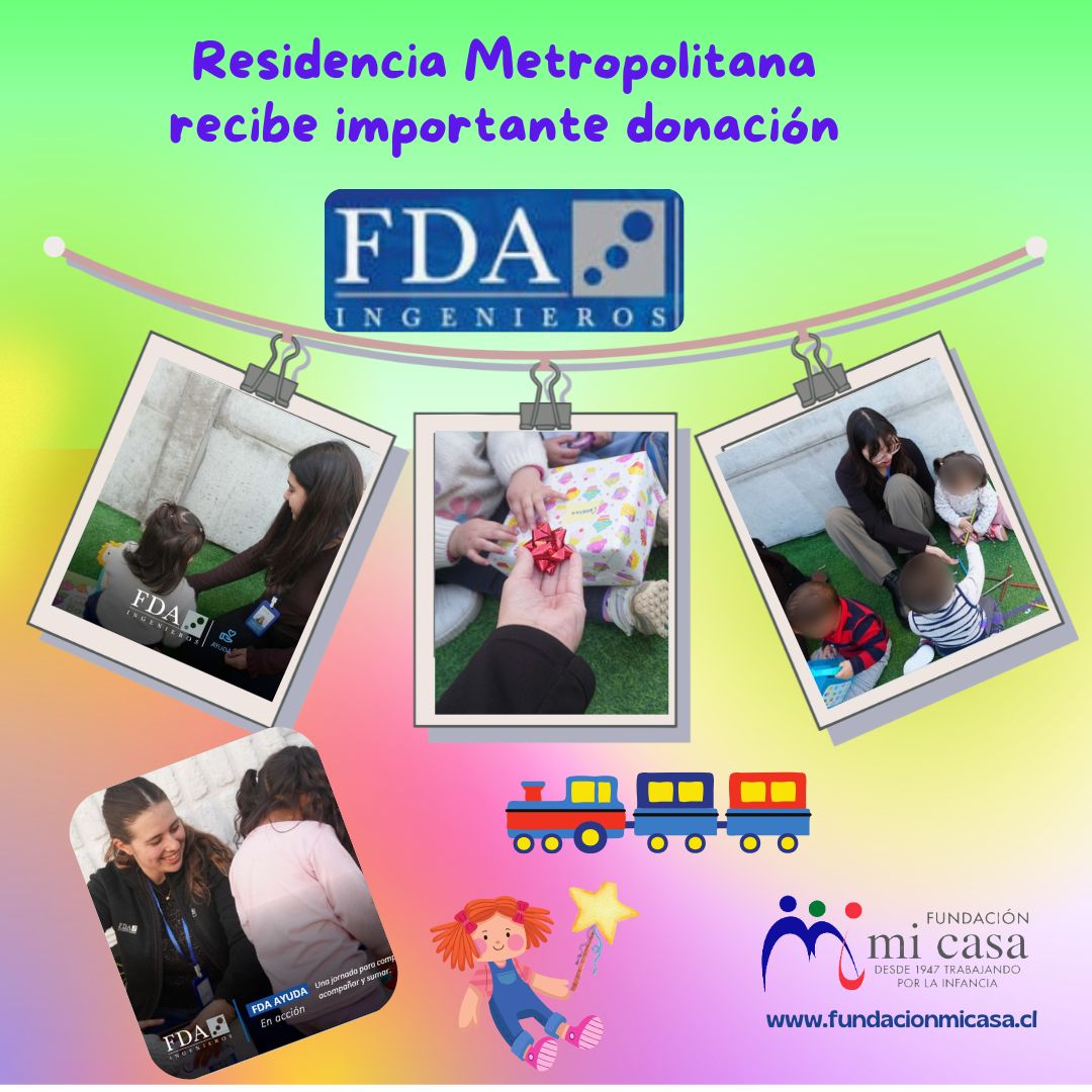 FDA Ingenieros realiza una generosa donación a niños y niñas de Residencia Metropolitana